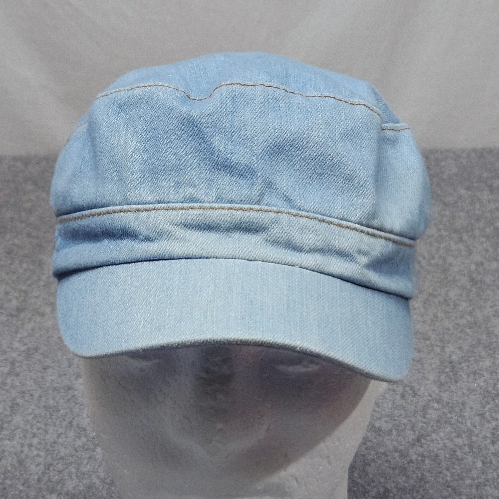 Vintage Denim Cadet Hat Blue Newsboy Cap Streetwear Skater Heritage 80s 90s